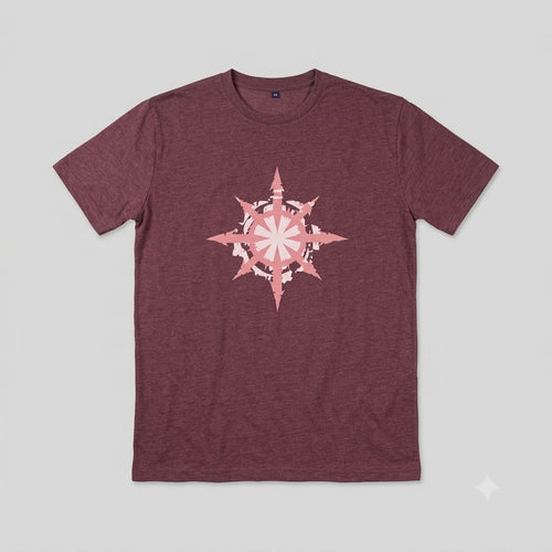Burgundy Chaos Star Graphic T-Shirt