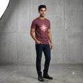 Burgundy Chaos Star Graphic T-Shirt