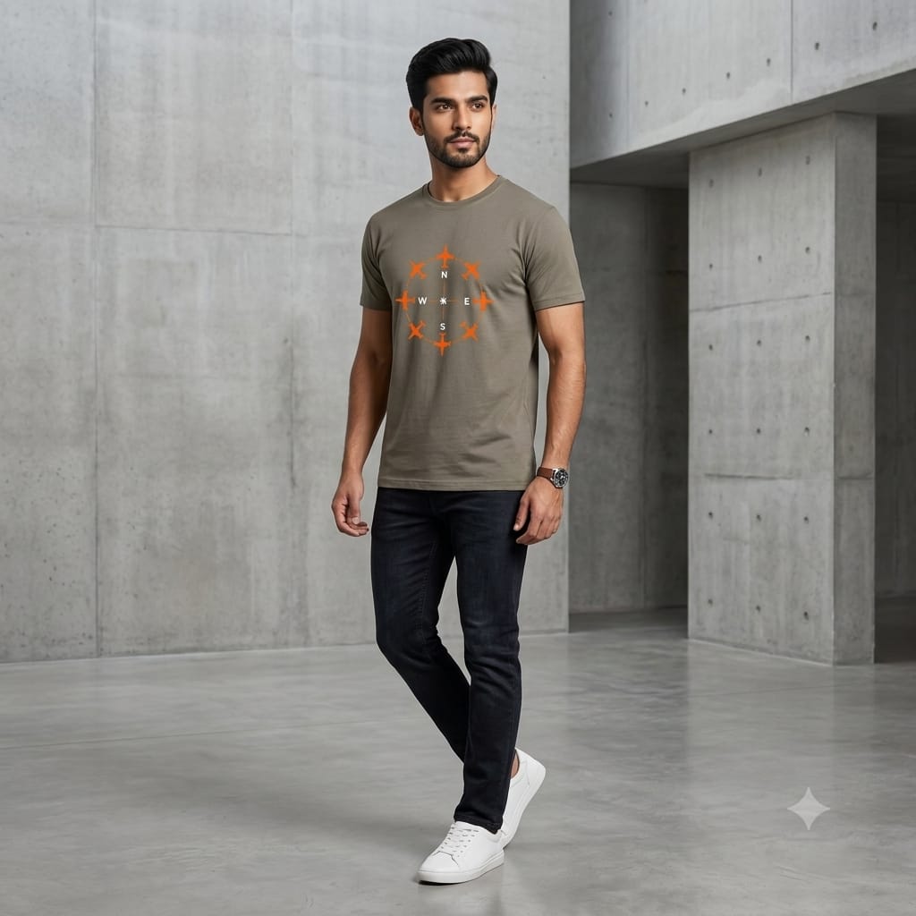 Sage Green Aero Compass Tee