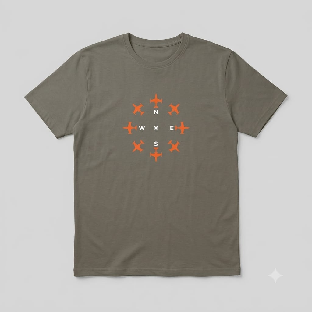 Sage Green Aero Compass Tee
