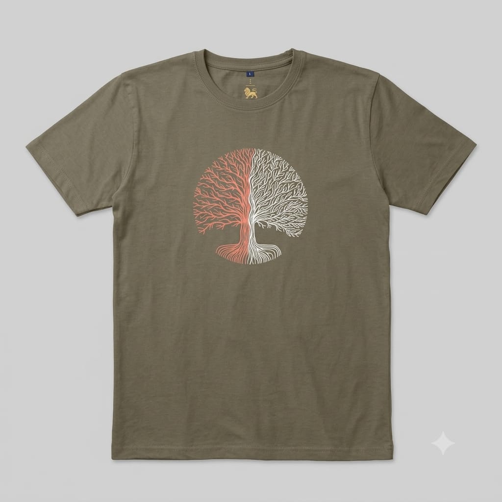 Olive Green The Harmony Tree T-Shirt