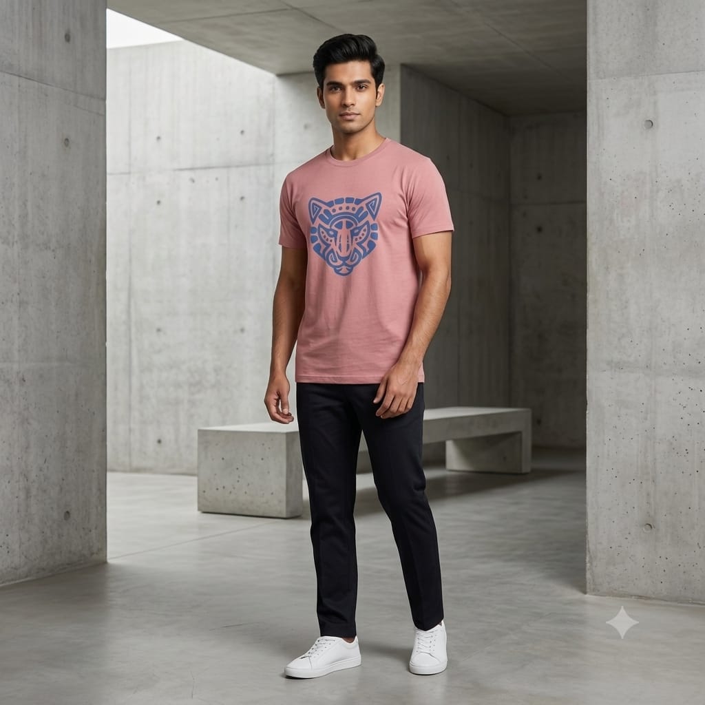 Dusty Rose Jaguar Totem T-Shirt