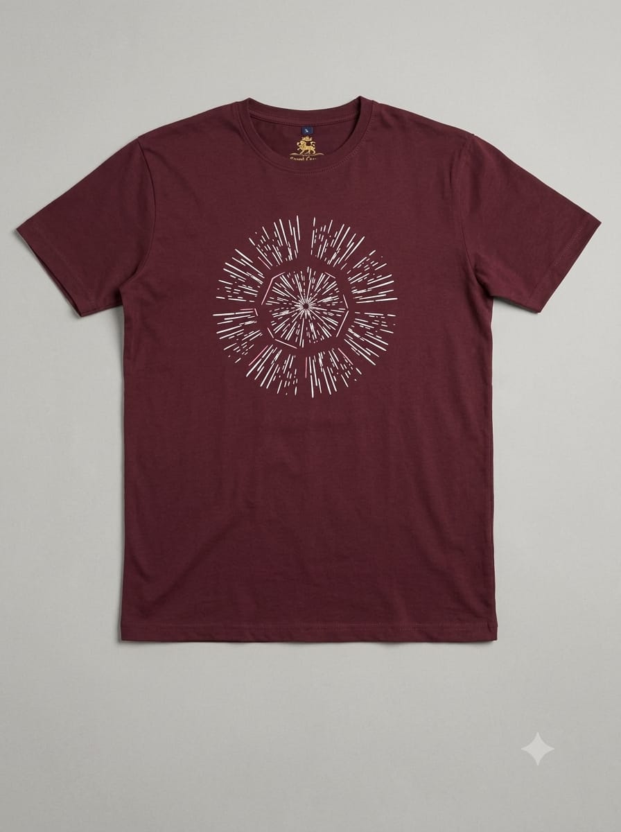 Maroon Nebula Graphic T-Shirt