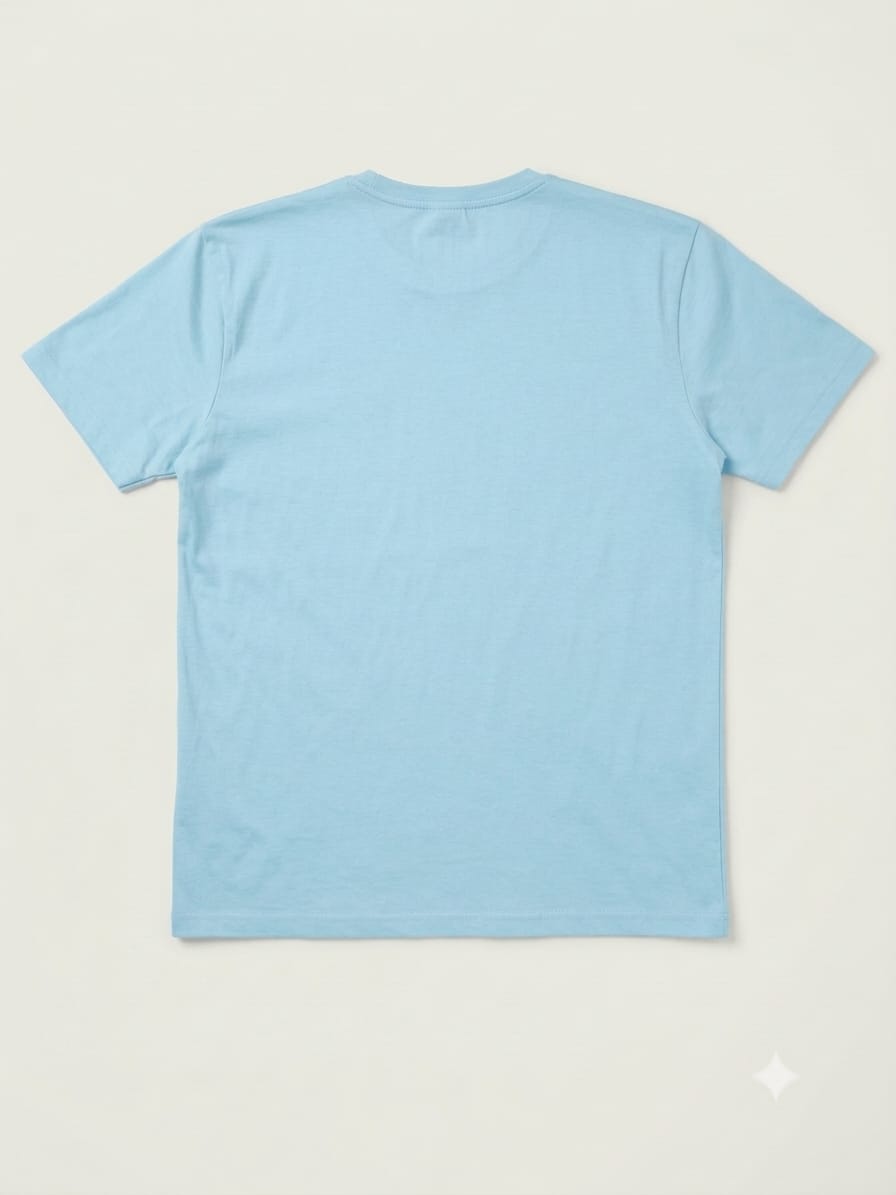 Sky Blue Typographic T-Shirt