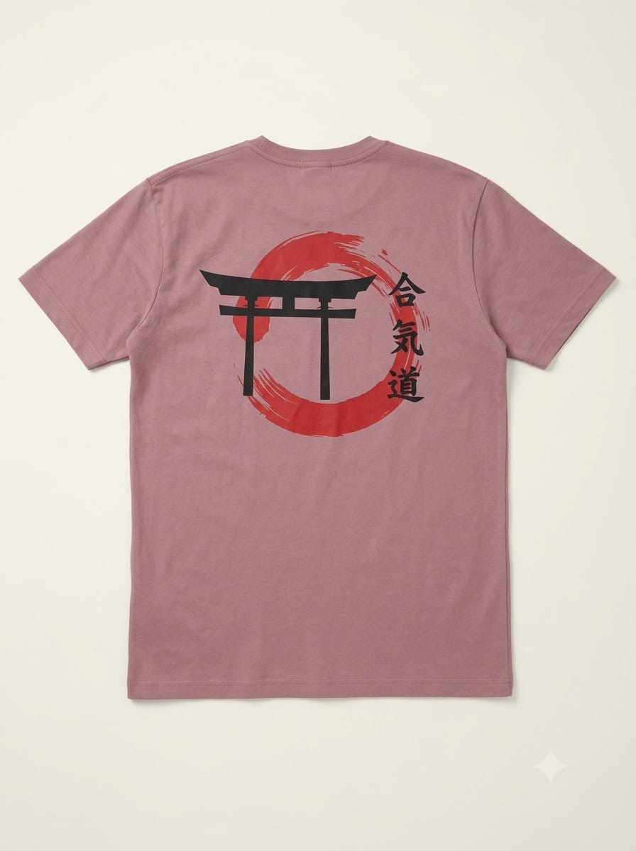 Muted Rose Zen Enso Aikido Graphic T-Shirt