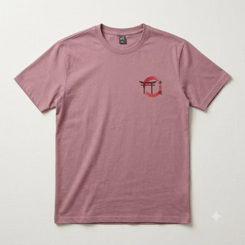 Muted Rose Zen Enso Aikido Graphic T-Shirt