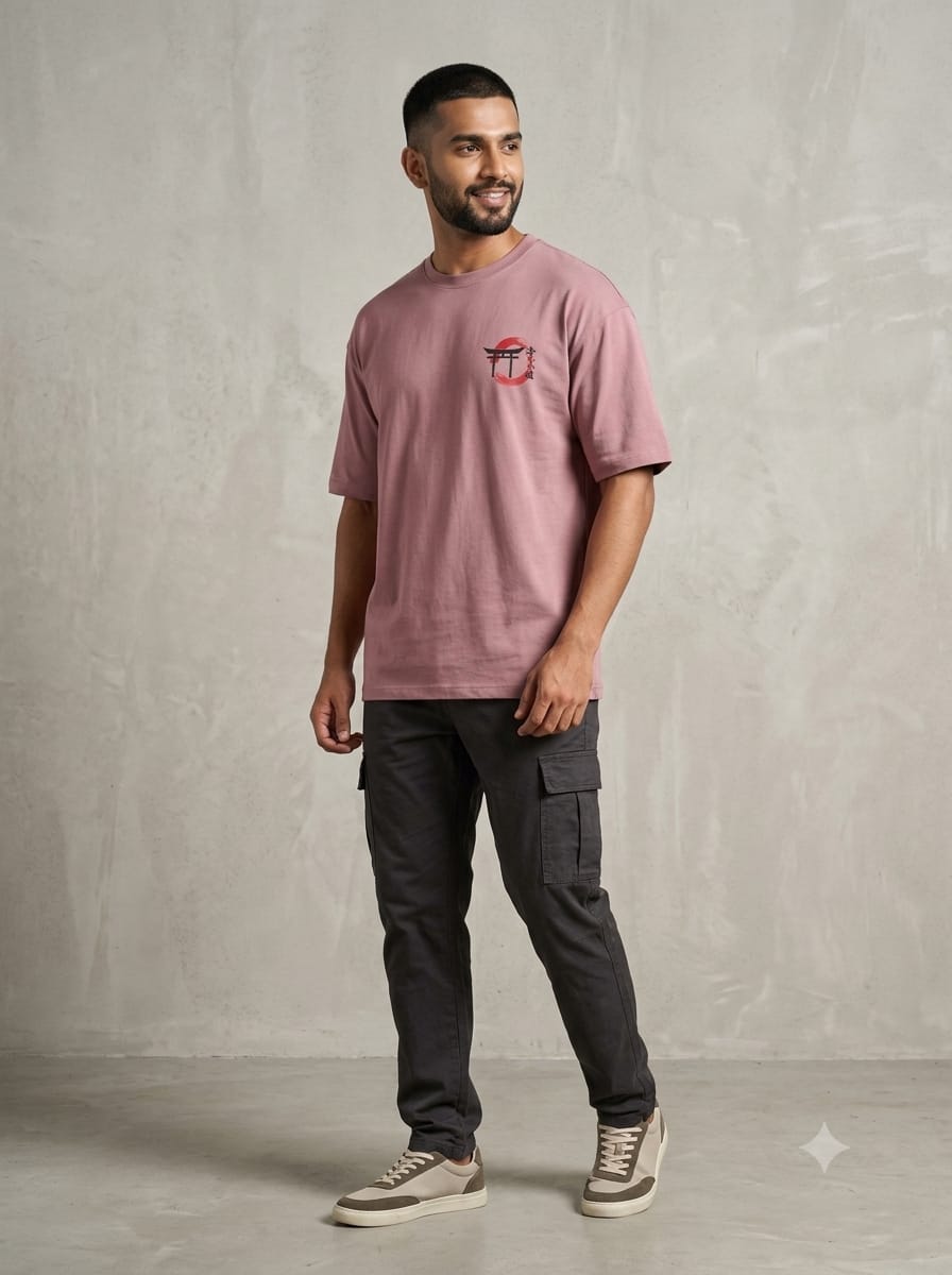 Muted Rose Zen Enso Aikido Graphic T-Shirt