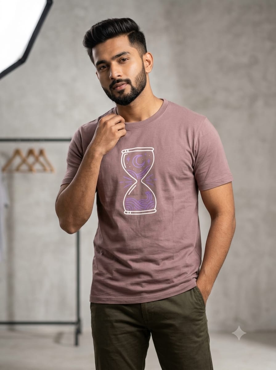 Mauve Time and Tide Graphic T-Shirt