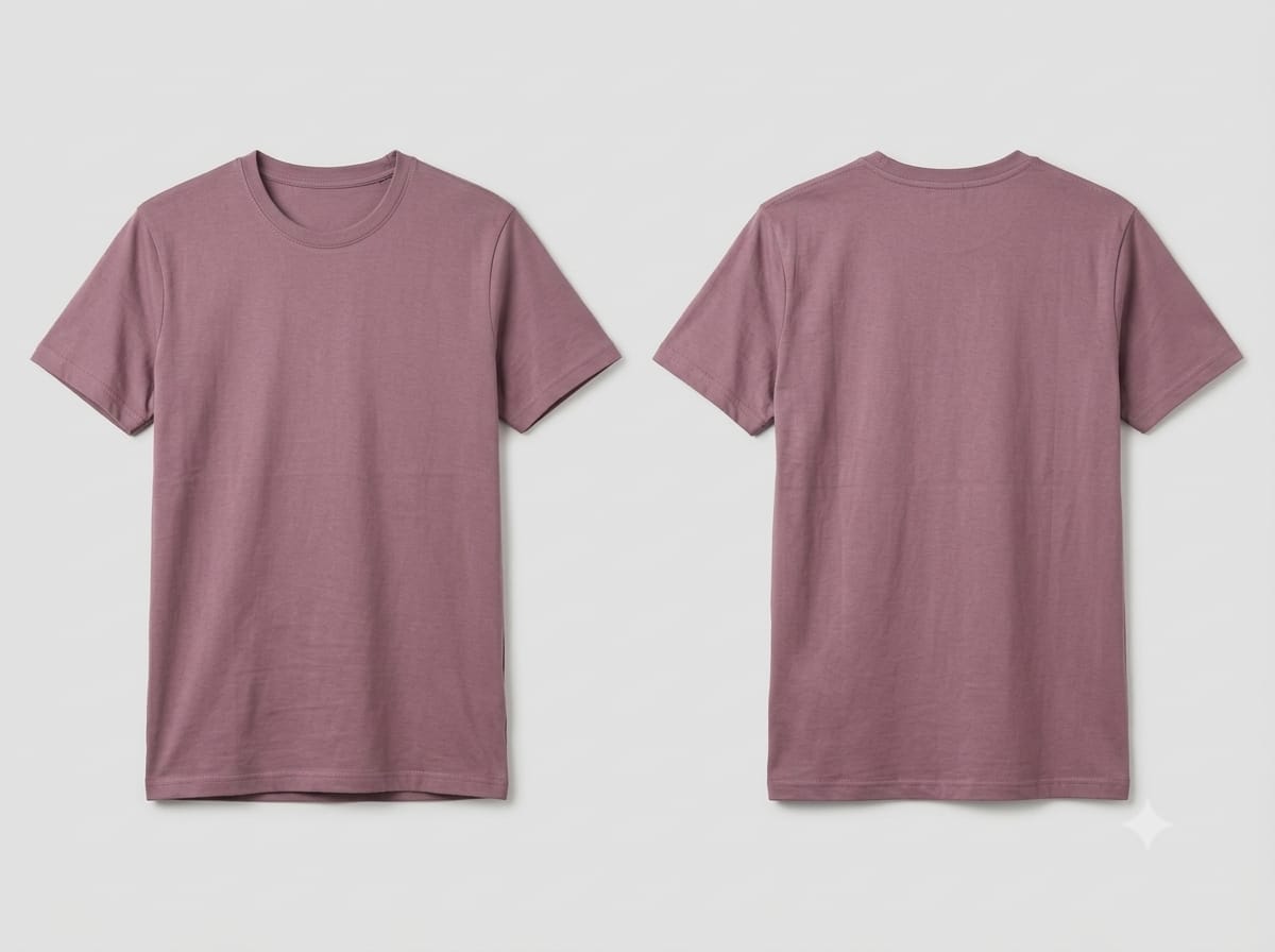 Mauve Classic Regular fit Plain T-Shirt