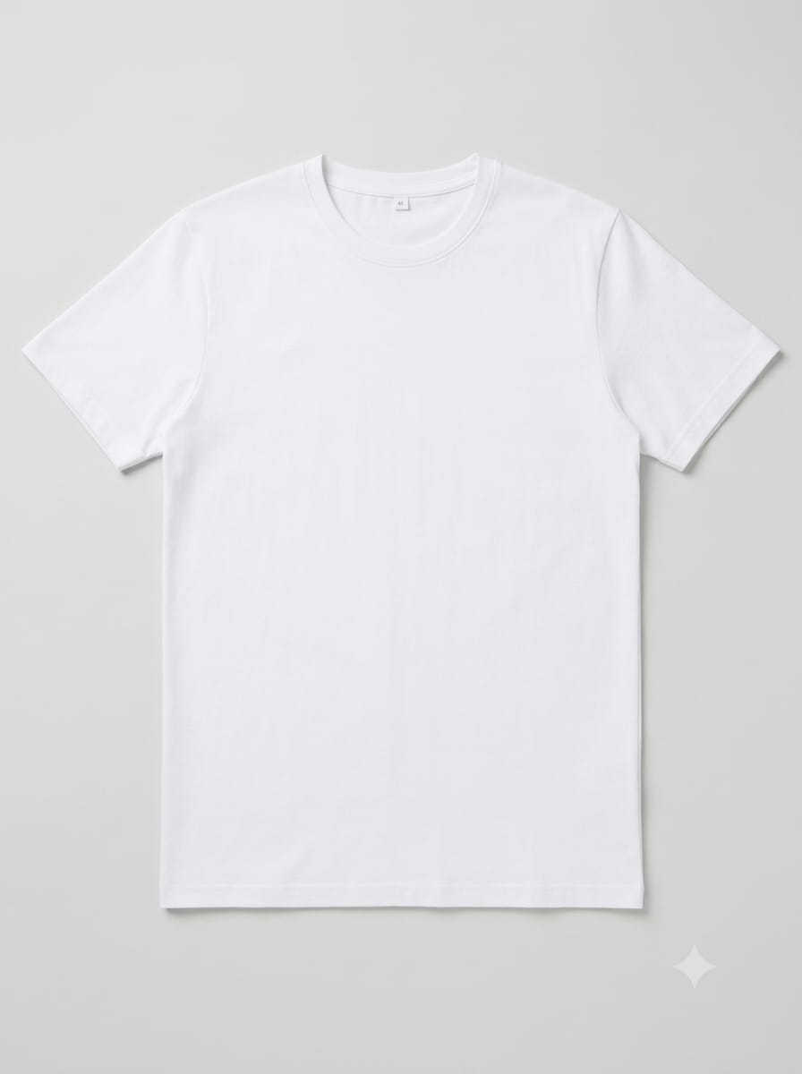 White Classic Regular Fit Plain T-Shirt