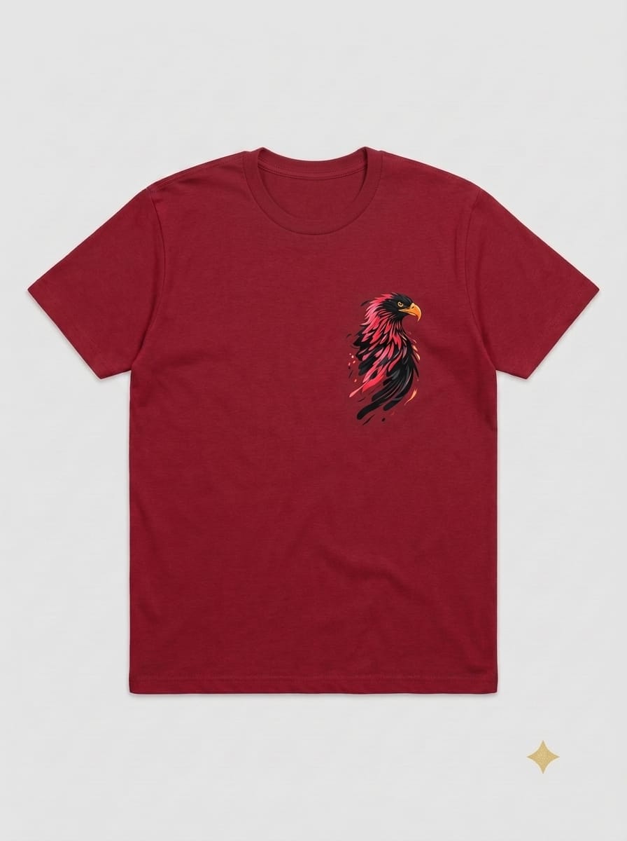 Maroon Phoenix Rise Graphic T-SHirt
